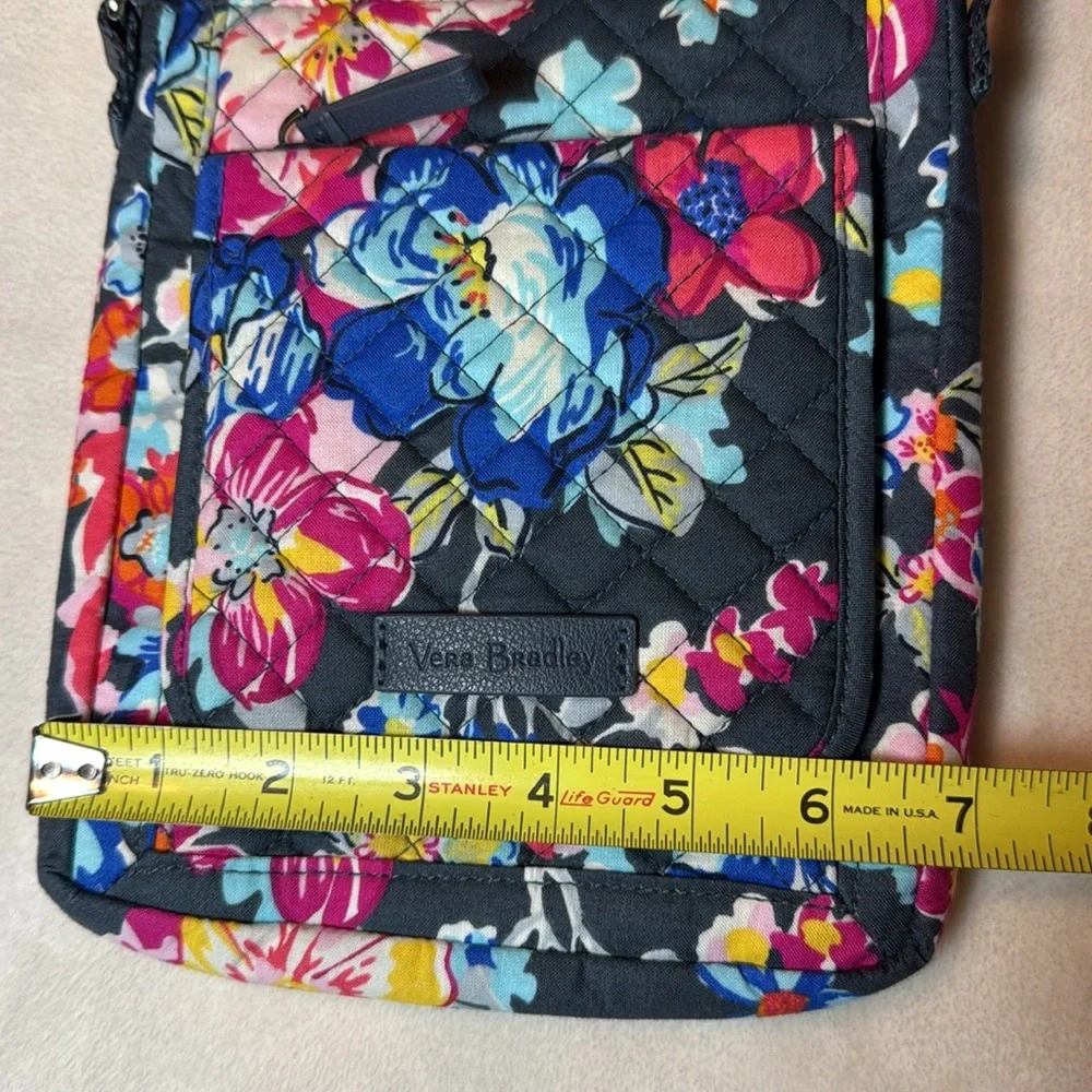 Vera Bradley Crossbody PRETTY POSIES Floral Quilted Purse Handbag - Picture 13 of 13